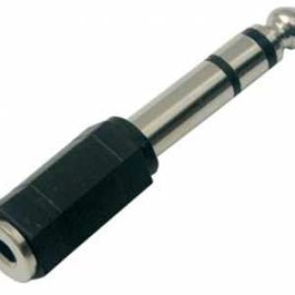 ADAPTADOR 1 JACK 3,5MM A 1 PLUG 6,3 STEREO