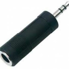 ADAPTADOR 1 JACK 6,3MM STEREO A 1 PLUG 3,5MM