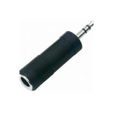 ADAPTADOR 1 JACK 6,3MM STEREO A 1 PLUG 3,5MM