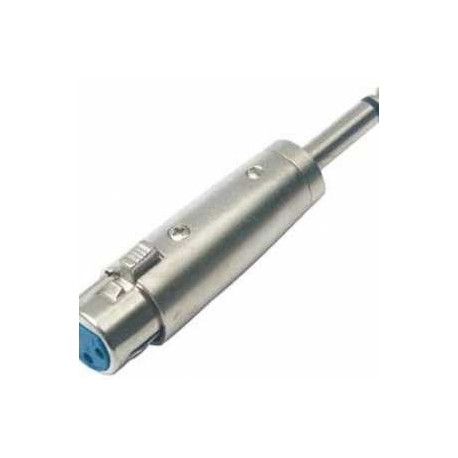 ADAPTADOR 1 PLUG 6,3MM MONO A 1 CANNON HEMBRA