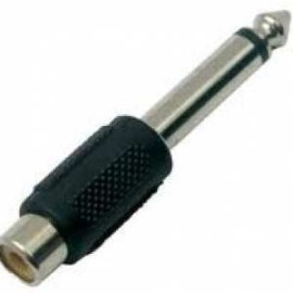ADAPTADOR 1 PLUG 6,3MM MONO A 1 JACK RCA