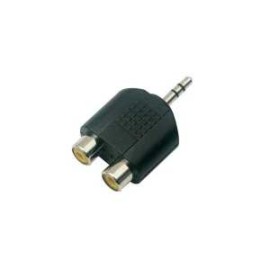 ADAPTADOR 2 JACKS RCA A 1 PLUG 3,5 STEREO