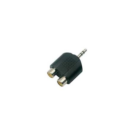 ADAPTADOR 2 JACKS RCA A 1 PLUG 3,5 STEREO
