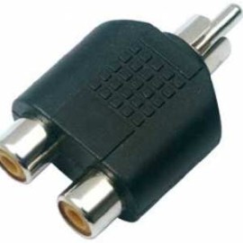 ADAPTADOR 2 JACKS RCA A 1 PLUG RCA