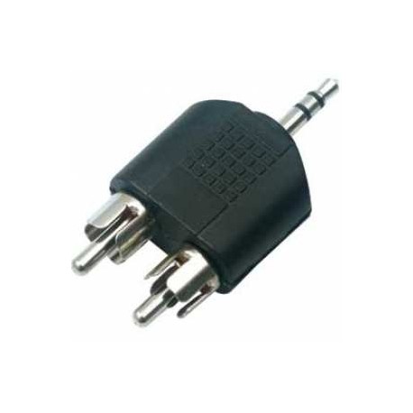 ADAPTADOR 2 PLUG RCA A 1 PLUG 3,5 ESTEREO