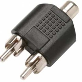 ADAPTADOR 2 PLUGS RCA A 1 JACK RCA