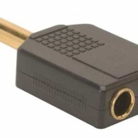 ADAPTADOR 6,3MM MACHO A 2 HEMBRAS 6,3MM 24K,
