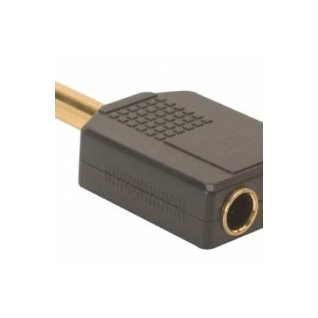 ADAPTADOR 6,3MM MACHO A 2 HEMBRAS 6,3MM 24K,