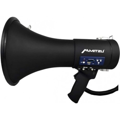 Megáfono recargable 500 m de alcance 250 W PMPO