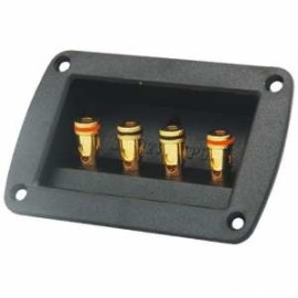 TERMINAL P/BAFLE 4 CONECTORES DORADOS