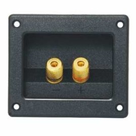 TERMINAL RECT.93X79MM /2TERM. BANANA GOLD