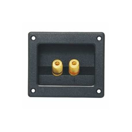 TERMINAL RECT.93X79MM /2TERM. BANANA GOLD