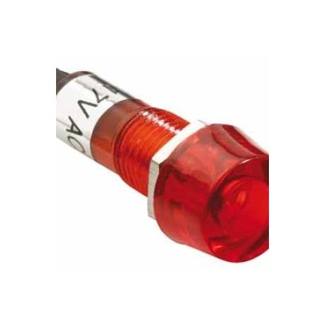 FOCO NEON ENCAPSULADO 117V REDONDO ROJO