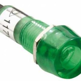 FOCO NEON ENCAPSULADO 117V REDONDO VERDE