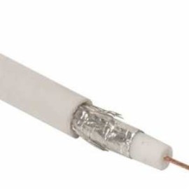 CABLE COAXIAL RG6 C/50% MALLA DE ALUMINIO, BLANCO