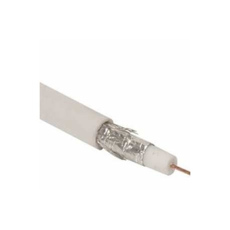 CABLE COAXIAL RG6 C/50% MALLA DE ALUMINIO, BLANCO