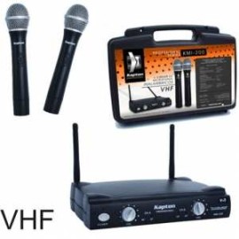 MICROFONO INALAMBRICO VHF 2 MIC. KAPTON