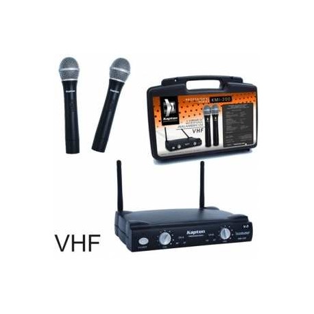 MICROFONO INALAMBRICO VHF 2 MIC. KAPTON