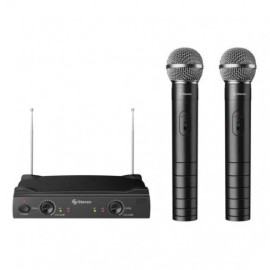 Sistema de 2 micrófonos inalámbricos UHF