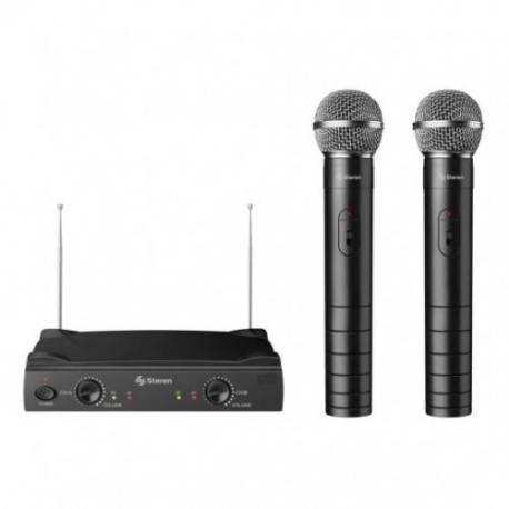 Sistema de 2 micrófonos inalámbricos UHF